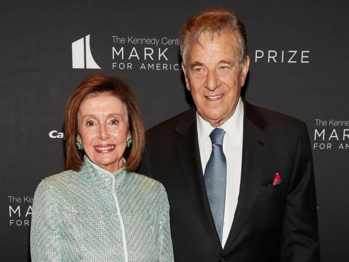 Nancy Pelosi and Paul Pelosi attend the 23rd Annual Mark Twain Prize For American Humor at The Kennedy Center on April 24, 2022 in Washington, DC (Getty Images)