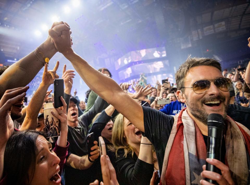 Country singer Eric Church, shown with fans during his Double Down tour, will open a bar and music venue in Nashville on Broadway called Chief's that will include the latest location of Rodney Scott's Whole Hog BBQ. (Courtesy of Eric Church)