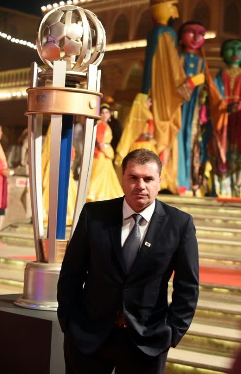 Australia coach Ange Postecoglou arrives for the Asian Football Confederation Annual Awards ceremony in Gurgaon on November 29, 2015