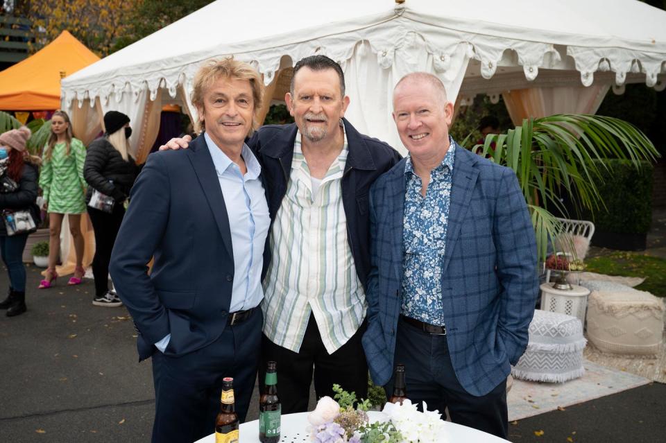 Shane Ramsay, Des Clarke and Clive Gibbons at the neighbors