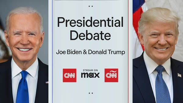  Biden and Trump headshots for CNN June Debate. 