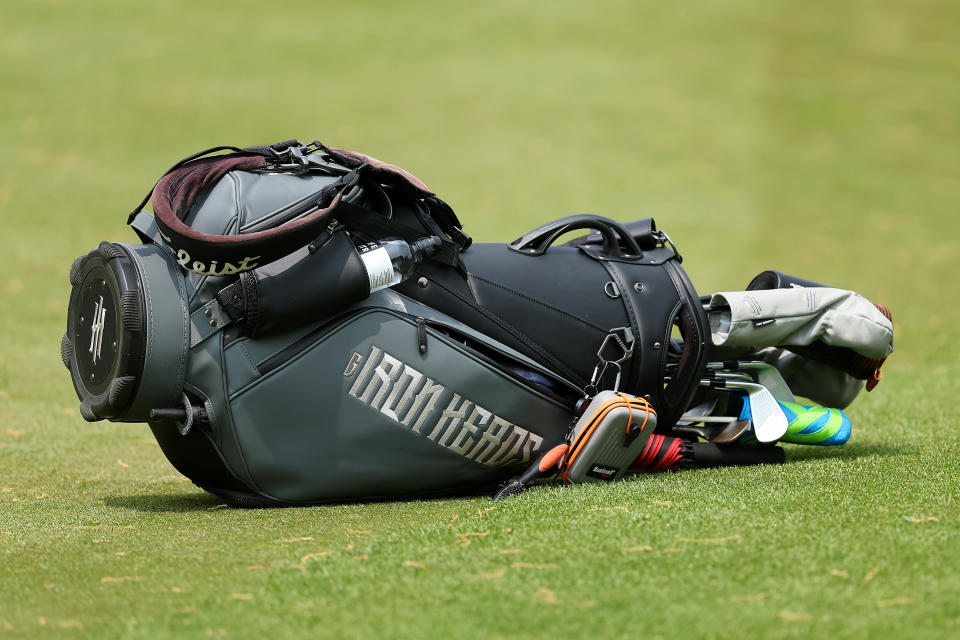 An Iron Heads GC bag lying on the ground