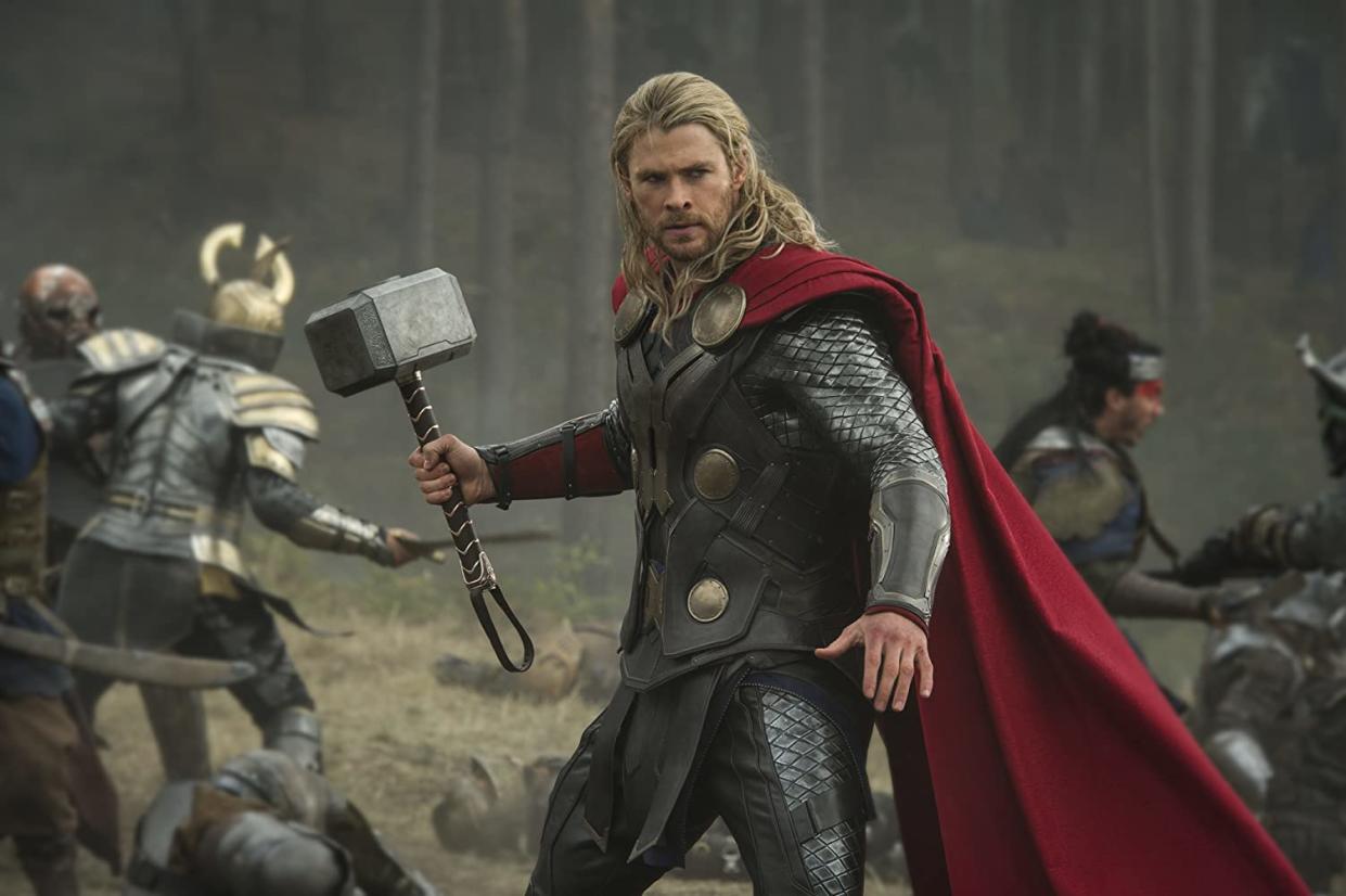 Chris Hemsworth in action in Thor: The Dark World, which Kenneth Branagh didn't direct (Image by Marvel Studios)