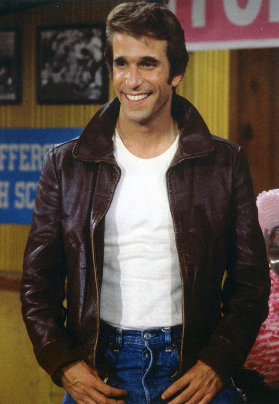 Winkler as the Fonz in Happy Days, 1970s