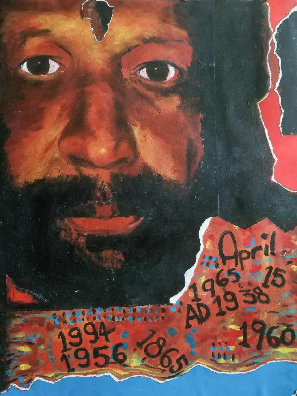 One of the works of the late Black artist Joe Speight  of Evesham   on display at the historic Smithville Park complex operated by Burlington County in Eastampton