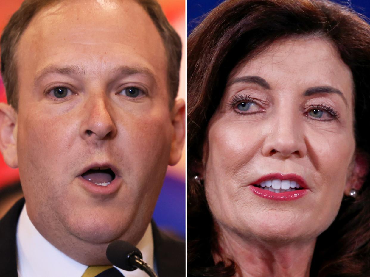 Rep. Lee Zeldin and Gov. Kathy Hochul