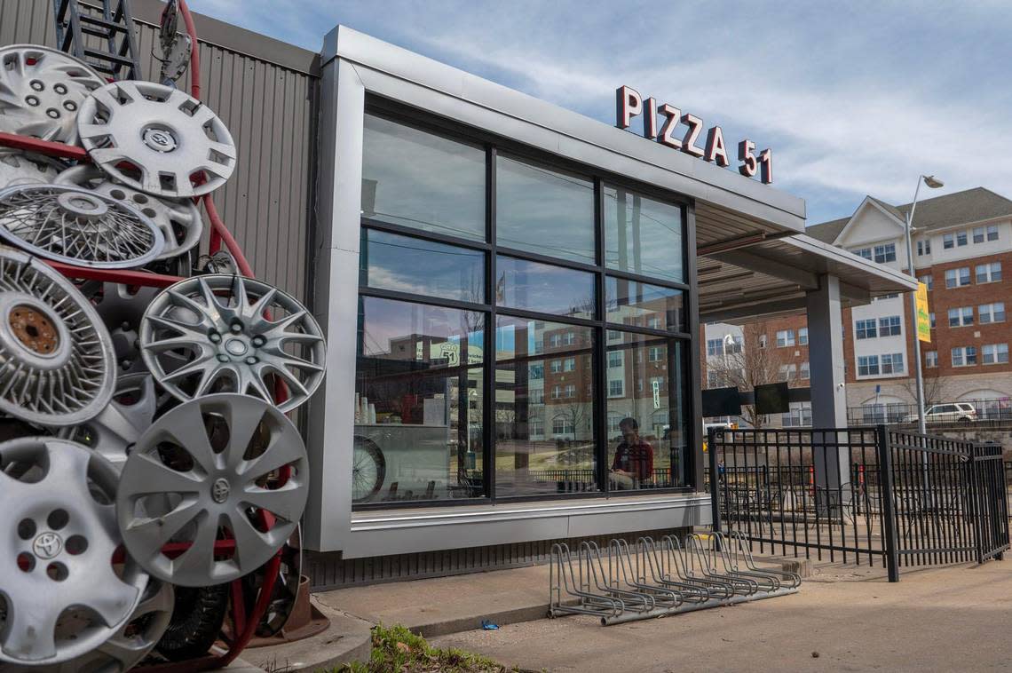 Pizza 51, at 5060 Oak St., does a bustling business.