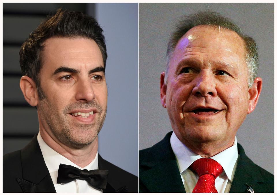 Sacha Baron Cohen is asking a federal judge to dismiss Roy Moore’s defamation lawsuit over a 2018 television segment of 