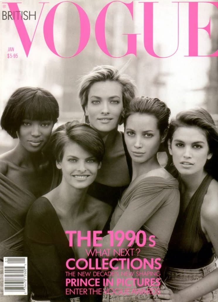 The January 1990 Cover of British Vogue