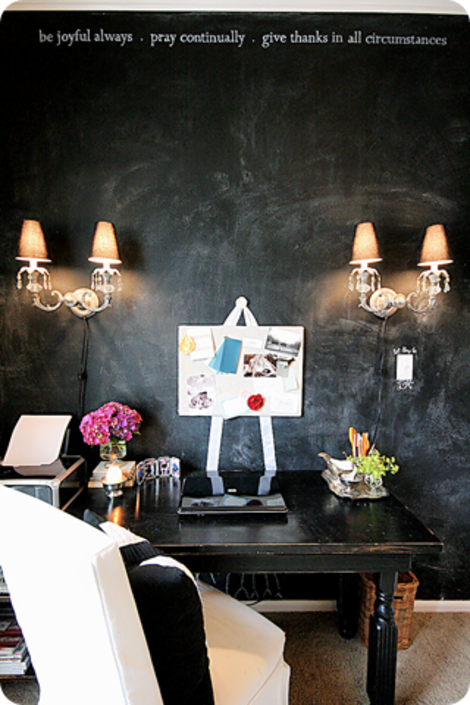 Make a blackboard inspiration wall 