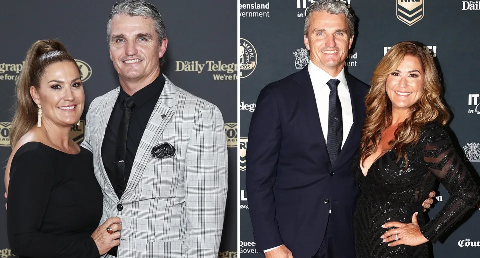 Ivan Cleary and wife Bec at the Dally M awards.