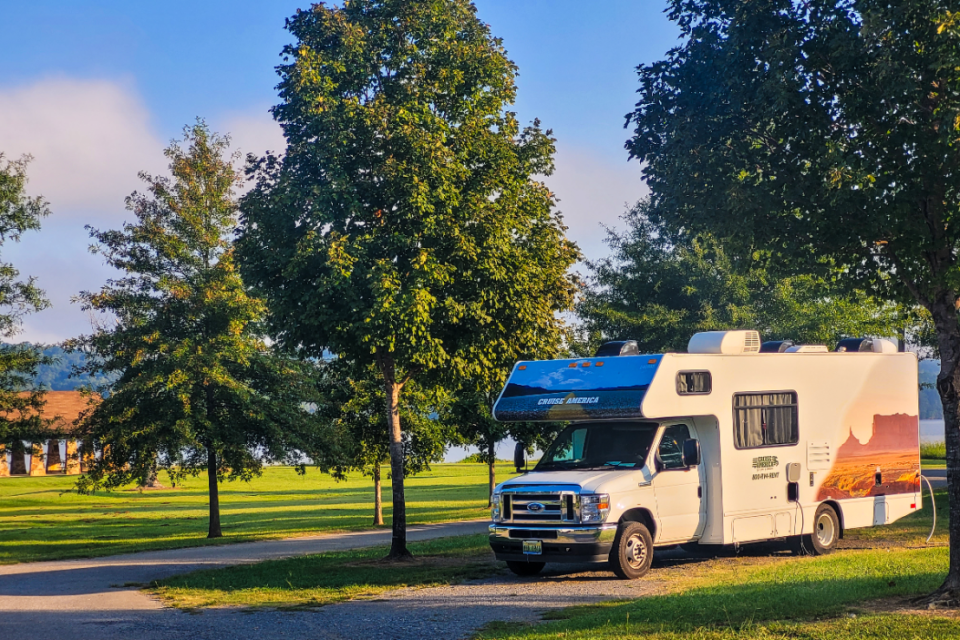 The RV Jaymi stayed in throughout her USA road trip