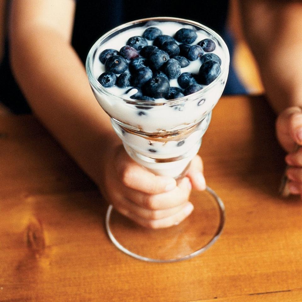 Blueberry and Maple-Pecan Granola Parfaits