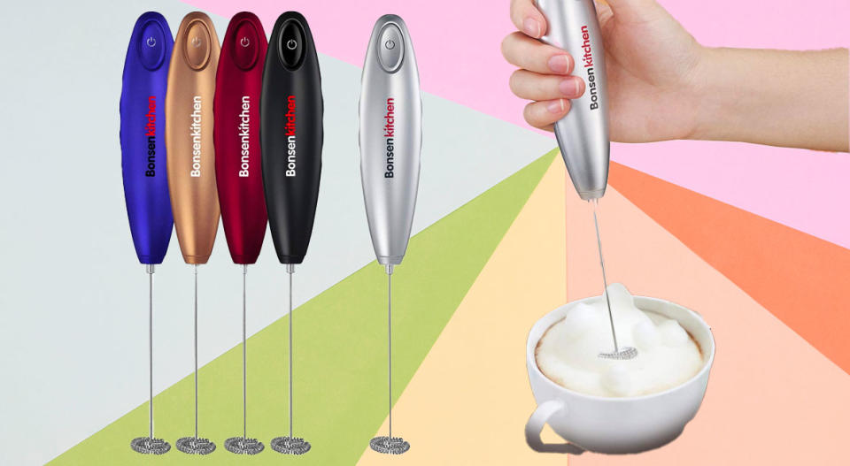 The Bonsenkitchen Electric Milk Frother is a great last-minute gift for a great price! (Photo: Amazon)