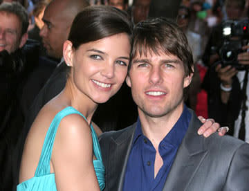 Katie Holmes and Tom Cruise at the New York premiere of Paramount Pictures' War of the Worlds