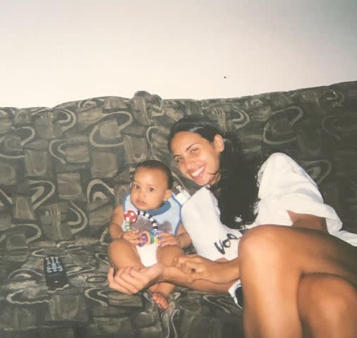 <p>Amari Bailey Instagram</p> Amari Bailey and his mom Johanna Leia.