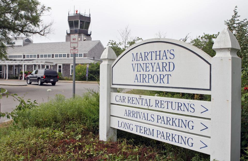 Martha's Vineyard Airport sign.