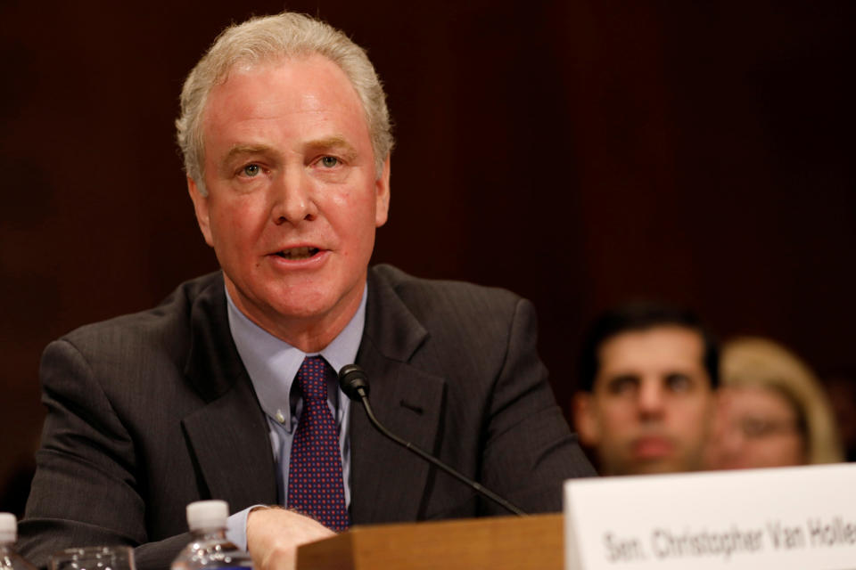 Sen. Chris Van Hollen (D-Md.), chairman of the Democratic Senatorial Campaign Committee, said Democrats' election-year message on marijuana would vary by state. (Photo: Aaron Bernstein / Reuters)