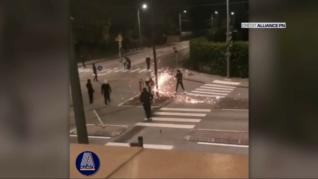 Un mât de vidéoprotection a été détruit à Oyonnax dans l'Ain.  - BFMTV