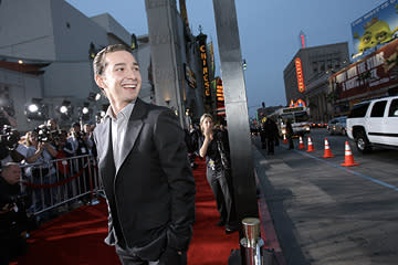 Shia LaBeouf at the Los Angeles premiere of DreamWorks Pictures' Disturbia