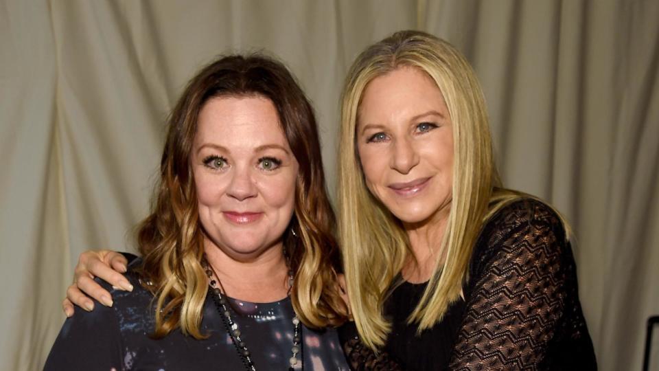 PHOTO: Melissa McCarthy and Barbra Streisand pose backstage during the tour opener for 'Barbra - The Music... The Mem'ries... The Magic!' in Los Angeles, Aug. 2, 2016. (Kevin Mazur/Getty Images)