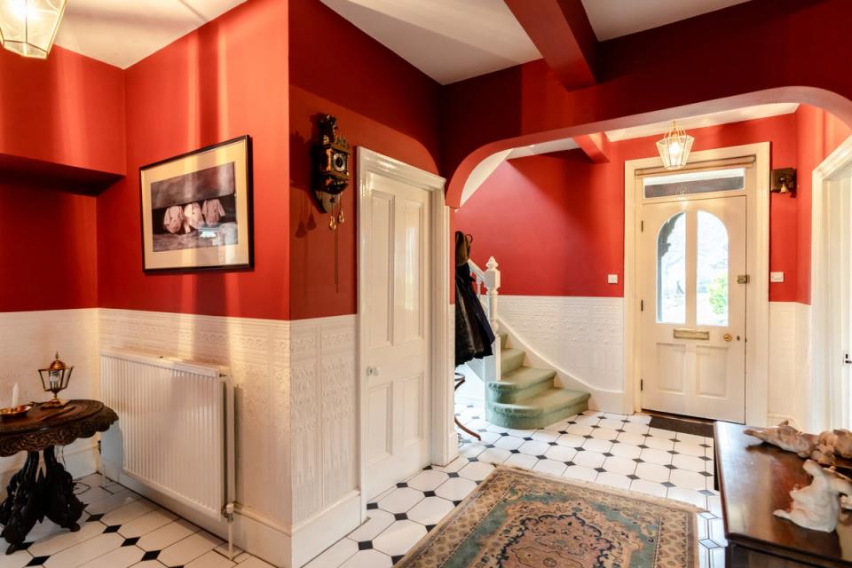 Original tiling in the entrance porch leads to a reception hallway and staircase  to the first floor (Sowerbys Estate Agents/Kristian Lehner)