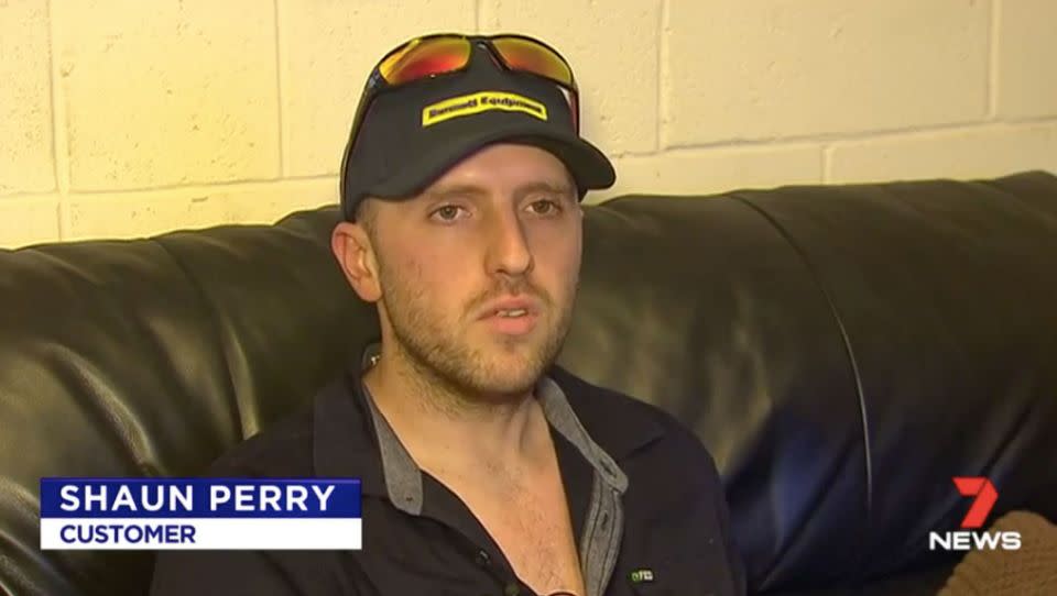 Shaun Perry has had three months' worth of trouble with the NBN. Source: 7 News