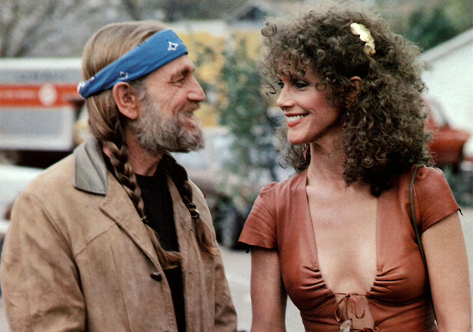 Willie Nelson and Shannon Wilcox in SONGWRITER, 1984.