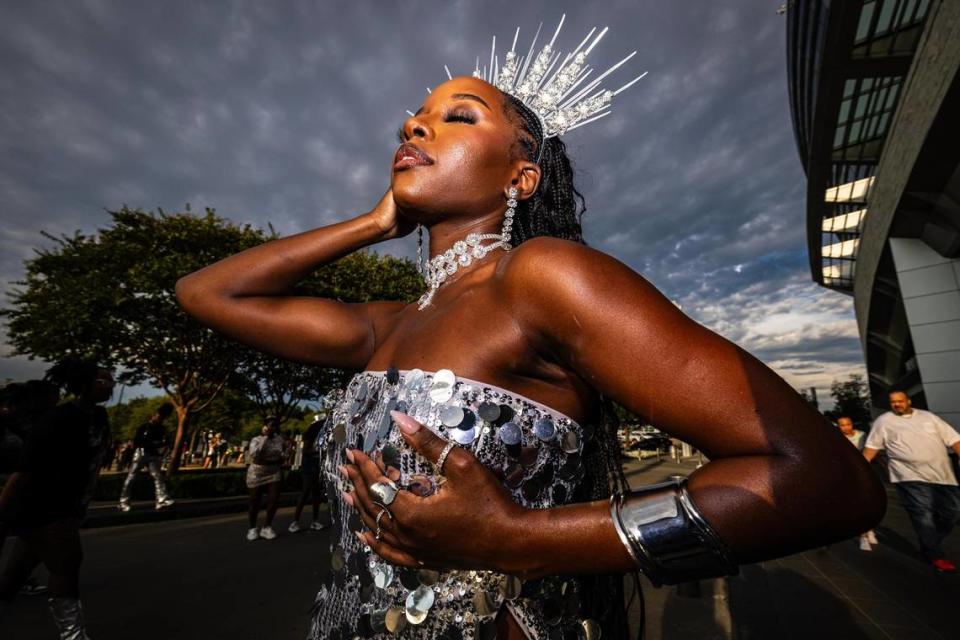 Eunice Nyangena poses for a portrait before entering Beyonce’s Renaissance World Tour at AT&T Stadium in Arlington on Thursday, Sept. 21, 2023. Chris Torres/ctorres@star-telegram.com