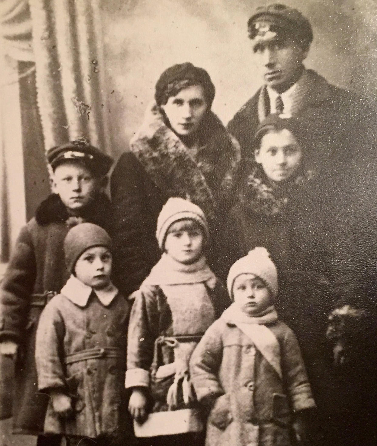 Dennis Wypijewski, lower left, with his family before being deported from Ukraine to Russia. (Courtesy Ania Wypijewski)