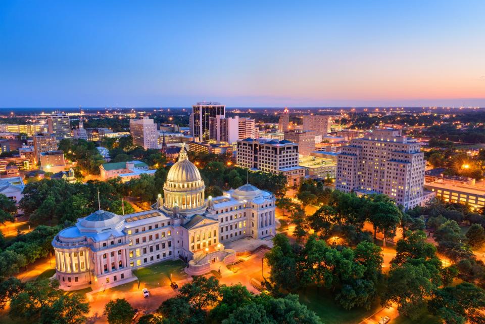 aerial view of jackson mississippi