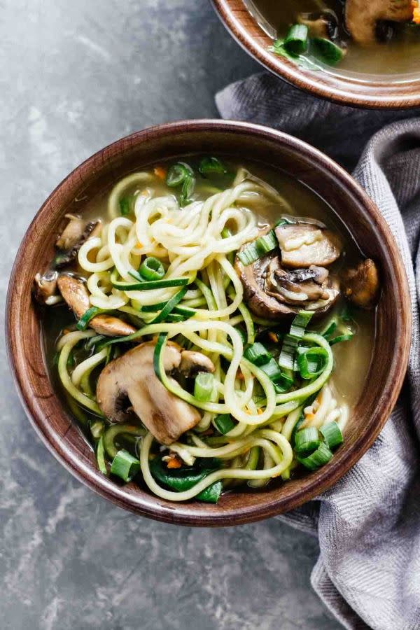 16) Vegan Ramen Soup With Zucchini Noodles