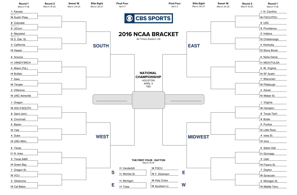 NCAA Tournament Bracket