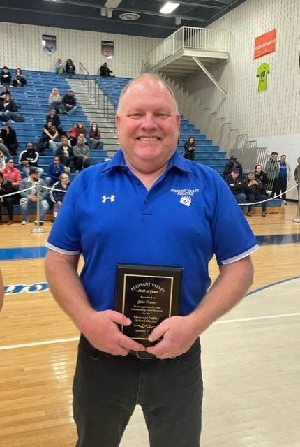 Jake Percey was inducted to Pleasant Valley High School’s hall of fame on Jan. 13, 2023.