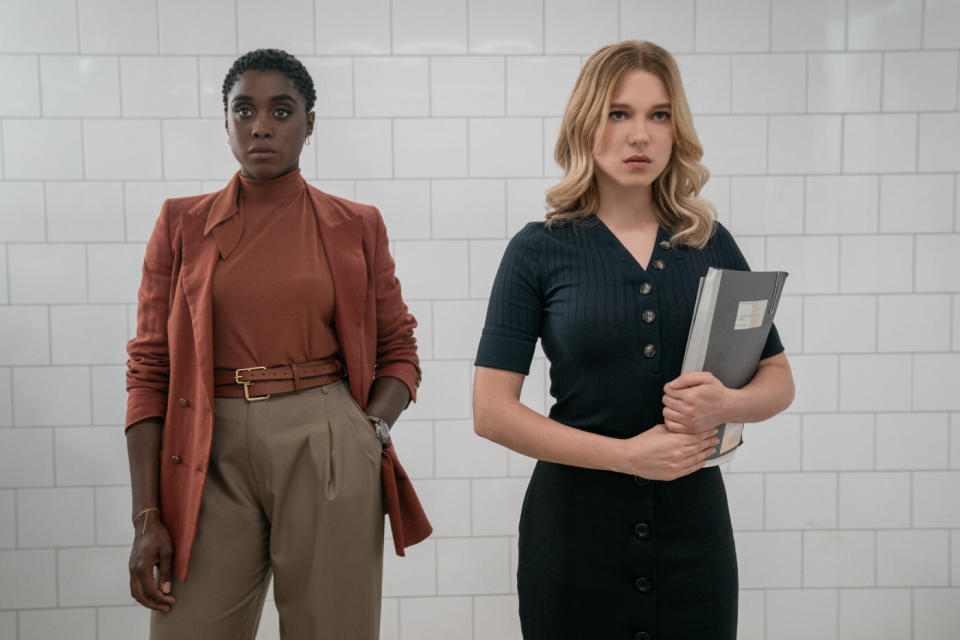 Lashana Lynch and Lea Seydoux in a still from No Time To Die. (Eon/Universal)
