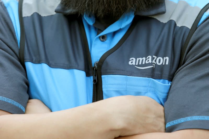 Danny Gonzalez makes deliveries for Amazon during the outbreak of the coronavirus disease