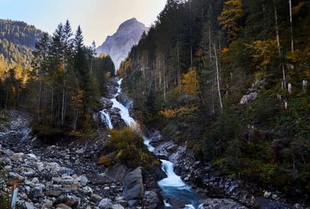 The Simme river is pictured in Lenk