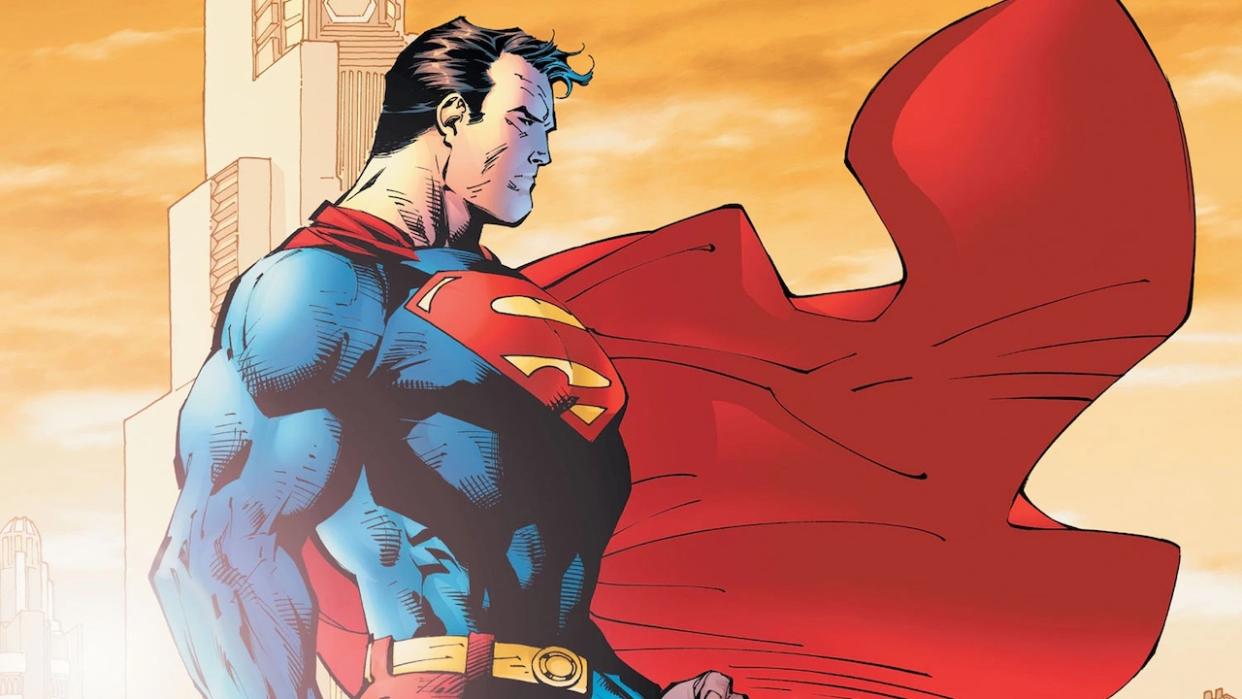  Jim Lee artwork of Superman. 