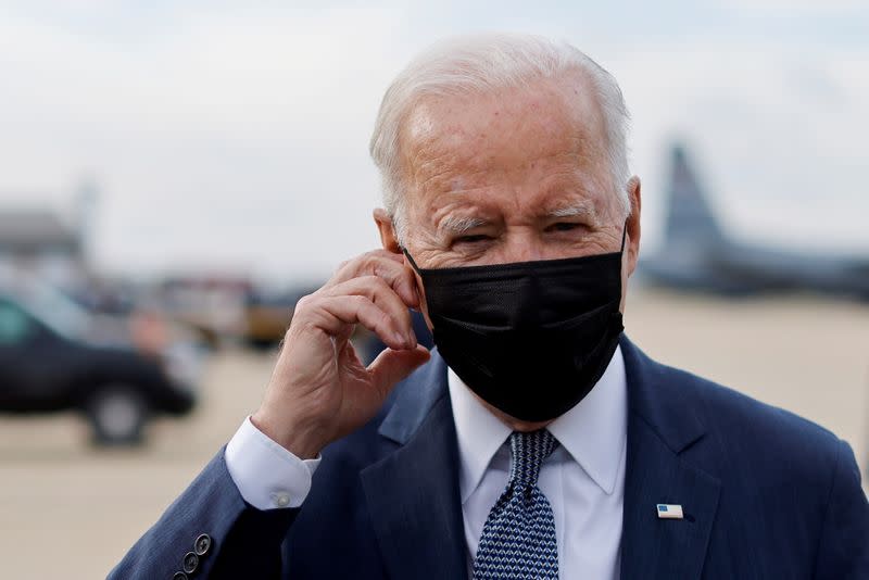 FILE PHOTO: U.S. President Biden departs for New Jersey