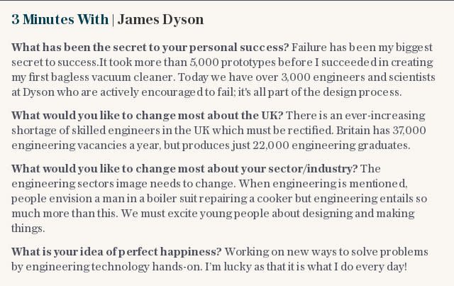 3 Minutes With | James Dyson