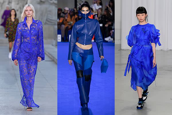 Blue Fashion Runway Looks