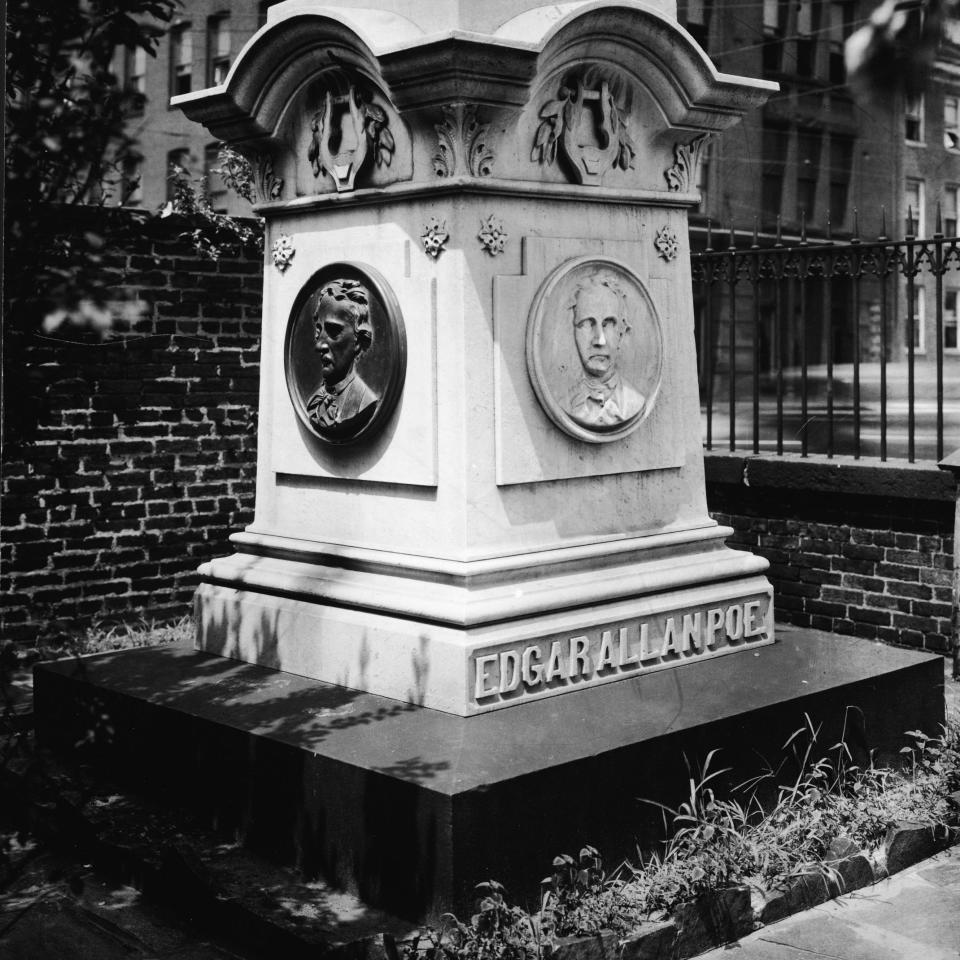 The grave of Edgar Allan Poe in Baltimore, Maryland