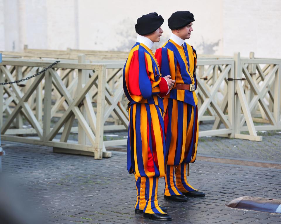 The Swiss guard at the Vatican in Rome on Thursday, May 11, 2023. | Jeffrey D. Allred, Deseret News
