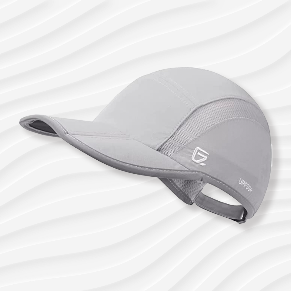 the gadiemkensd reflective folding running hat in grey