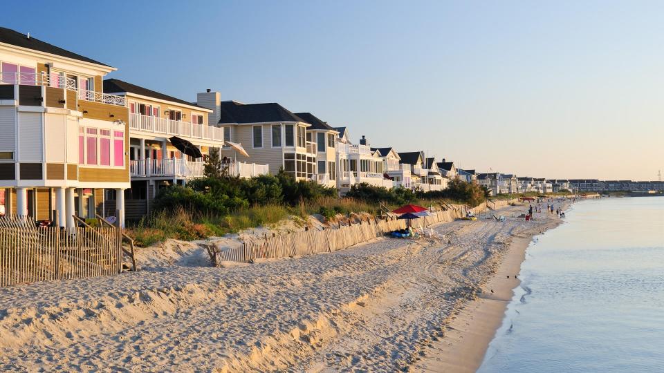 beach in Lewes Delaware at sunset