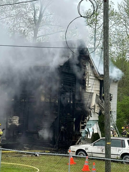 Firefighters respond to a fatal fire in the Bloxom area of Accomack County on April 19, 2024 (Courtesy of Parksley Volunteer Fire Department)