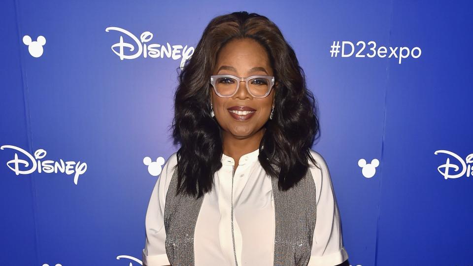 ANAHEIM, CA - JULY 15:  Actor Oprah Winfrey of A WRINKLE IN TIME took part today in the Walt Disney Studios live action presentation at Disney's D23 EXPO 2017 in Anaheim, Calif.