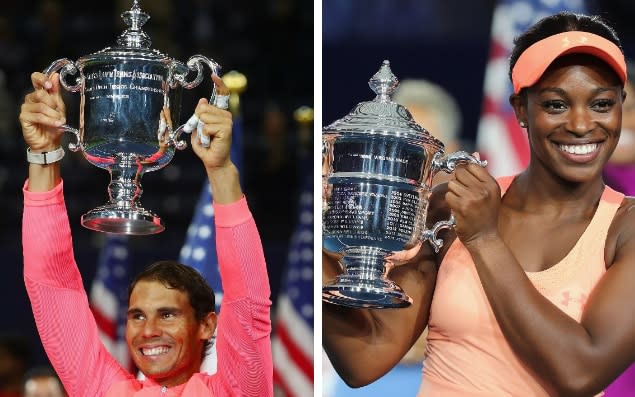 Rafael Nadal and Sloane Stephens won the 2017 championships - Getty Images