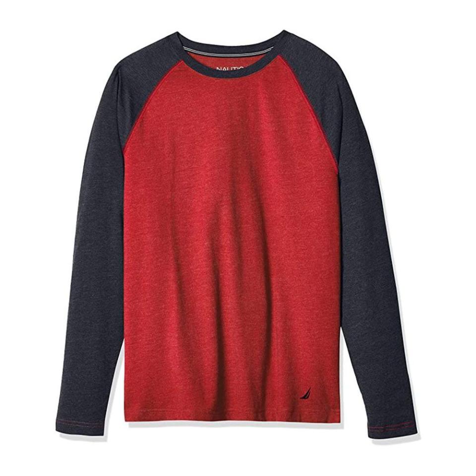 Nautica Men's Crew Neck Soft Raglan Sleep Tee