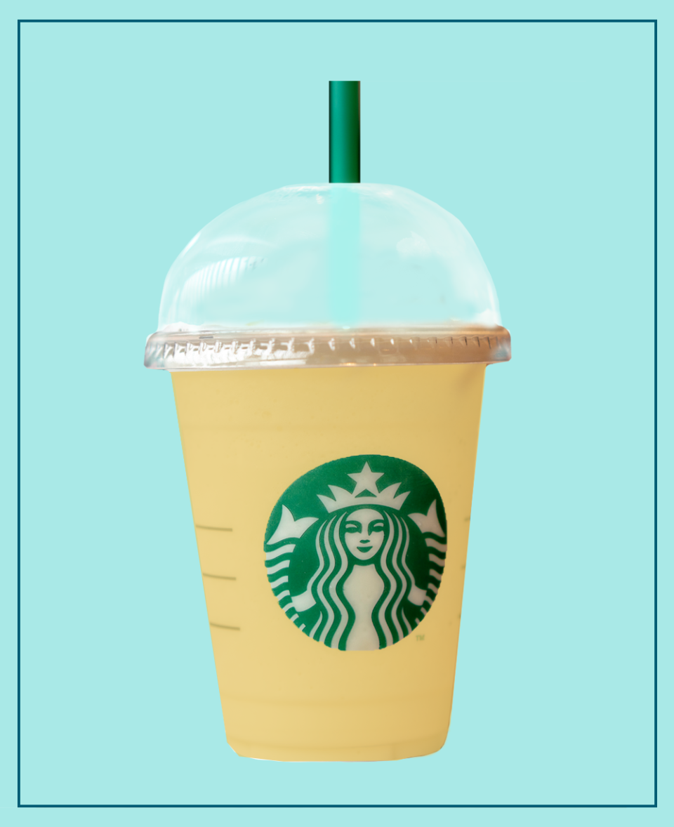 <p>Yes, Pina Colada! You can totally get this (but in a non-alcoholic form, obvs) from Starbucks, and it’s drop dead gorgeous.</p><p>It tastes like a creamy, smoothie-like Pina Colada. </p><p><strong>What should I ask for? </strong>Pineapple & Mango Purée blended, with Coconut Milk and a Cream Base.</p>